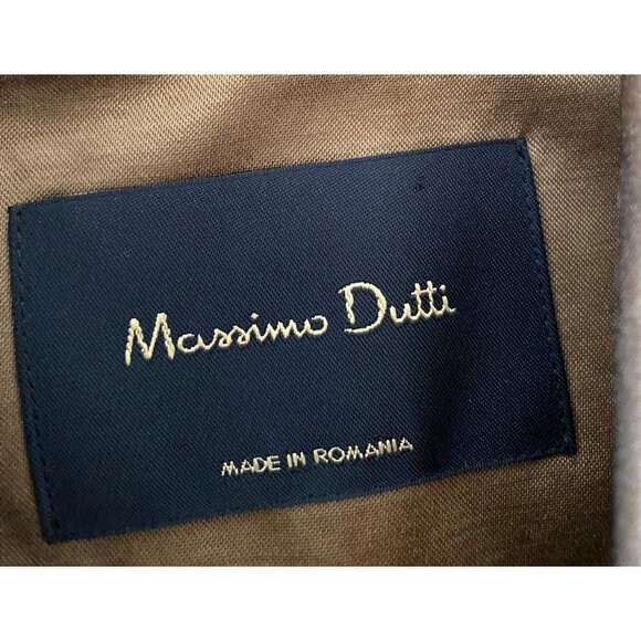 Massimo Dutti Brown Sleeveless Vest Jacket With Asymmetrical Zip Closure Small - Picture 4 of 9